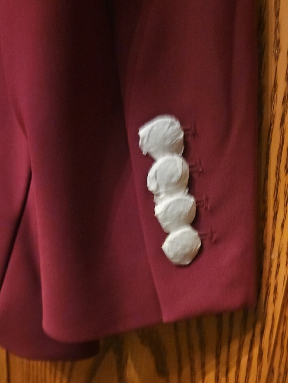Sz 16/ NEW Wine Suit Double-Breasted Blazer + 14 Pants. Paper Still On Buttons. - Picture 6 of 8